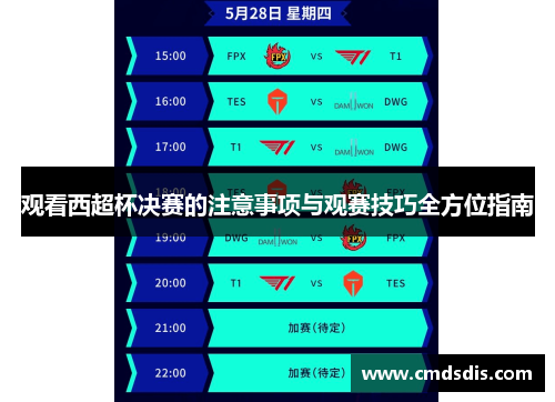 观看西超杯决赛的注意事项与观赛技巧全方位指南